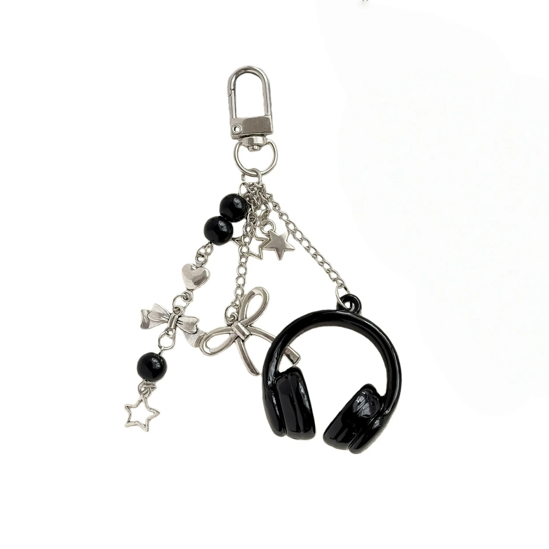 Music Earphone Bag Solid Color Versatile Hanging Keychain Personalized Mobile Phone Chain Men
