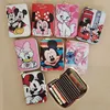 Cute Mickey Minnie Organ Card Bag PU Leather Wallet Cartoon Business Card Case Credit Card Holder Mini Zipper Clutch Bag 1