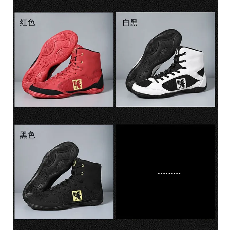 New Trend Competition Sport Boxing Sneakers Top Quality Wrestling Gym Training Boots Classic Brand Wearable Fighting Shoe