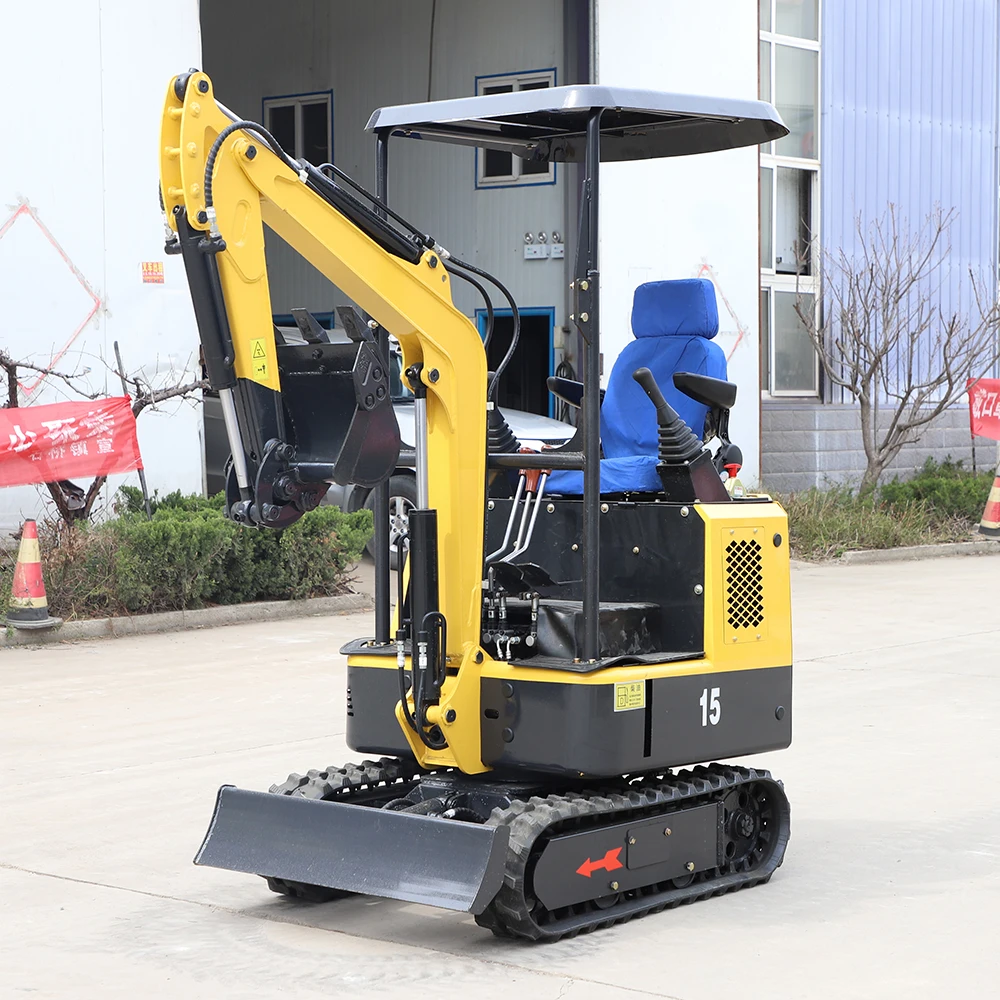 1.5 Ton Excavator Mini Garden Excavator Crawler Hydraulic Excavator Pilot Operated Farm Equipment Tools Factory Direct Sales
