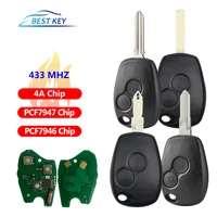 กุญแจรีโมทรถยนต์ VA2/NE73 VAC102กุญแจรถรีโมทที่ดีที่สุดสำหรับเรโนลต์เมแกนโมดัส kangoo Logan Sandero Duster 433MHz ชิป PCF7946/PCF7949