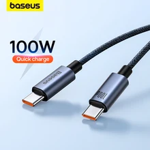  Baseus USB Cable For iPhone15 Pro PD100W USB C to Type C Fast Charger Cable for Xiaomi Samsung MacBook iPad Phone Cord USB Cable 