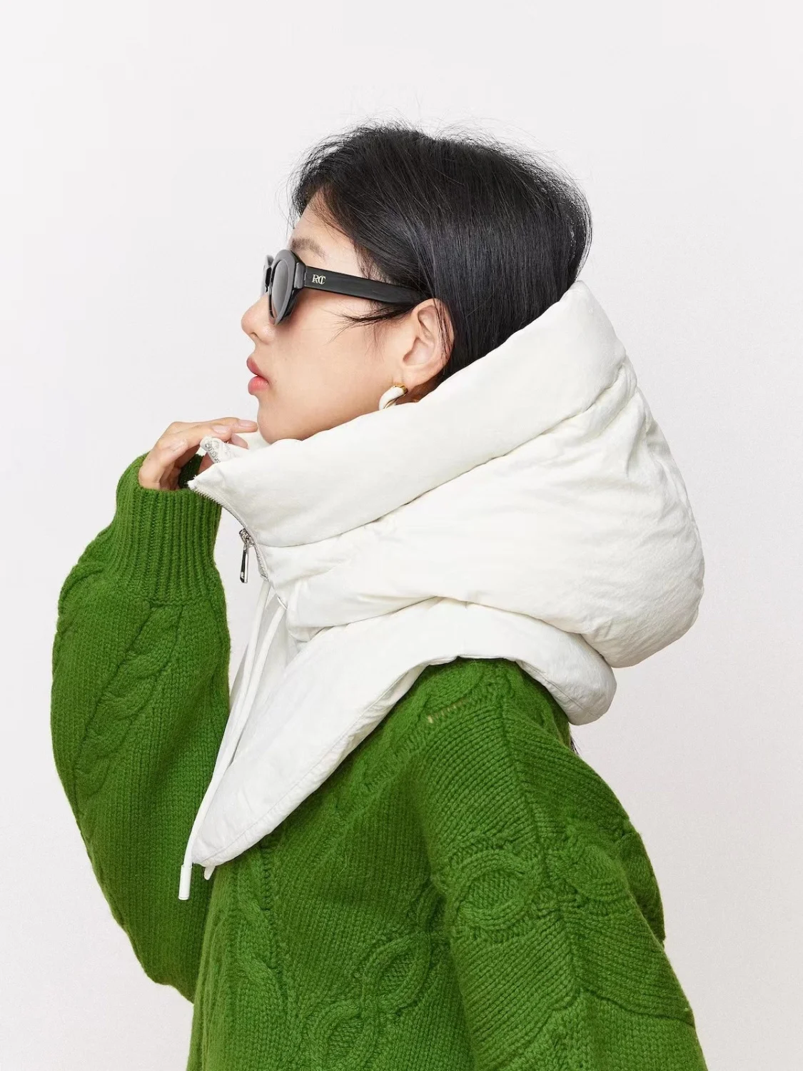 

Shawl Style Integrated Hat, Winter Warm and Cold Resistant Down Cotton Hat, Shawl Style Cloak, Cute and Cold Resistant Hat