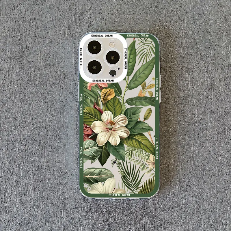 Vintage elegante rosa Pfingstrose Blume klare Handy hülle für iPhone 13 Pro Max 15 11 12 14 Pro Max 15 14 7 8 plus x xr xs Rückseite – Detail 5
