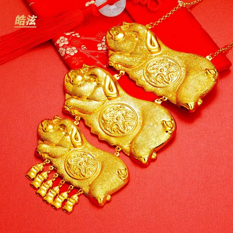 Imitation Color Real Gold 24K Pig Brand Wedding Wedding Necklace