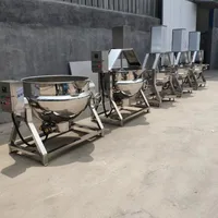 Machine industrielle de cuisson de Sauce, Pot planétaire inclinable automatique, bouilloire électrique à gaine à gaz avec mélangeur à gratter inférieur 5