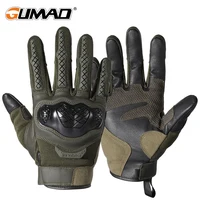 Motorcycle Tactical Gloves Touch Screen Cycling Bicycle Anti-Slip Shockproof Rubber Protective Hunting Shooting Mitten Men Women 1