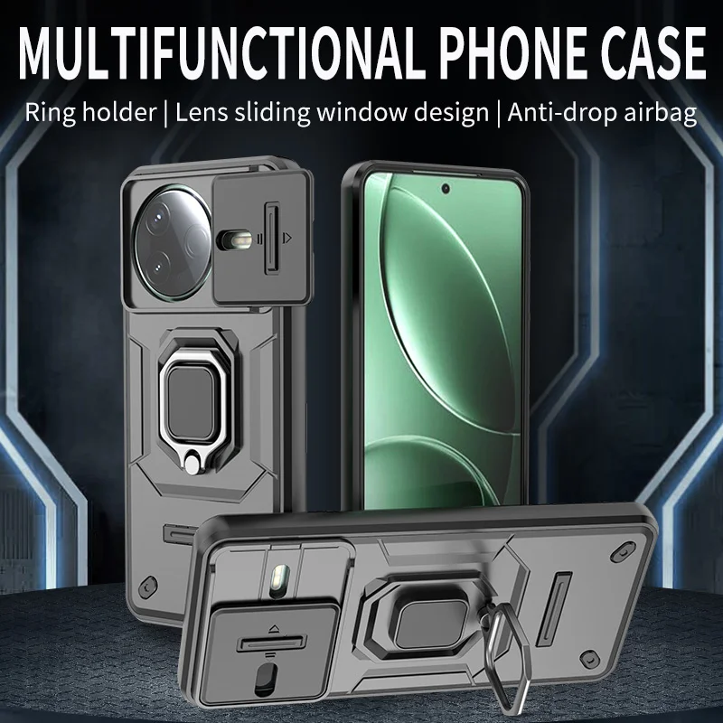 Armor Shockproof Protective Cover with Ring Magnetic Stand Holder