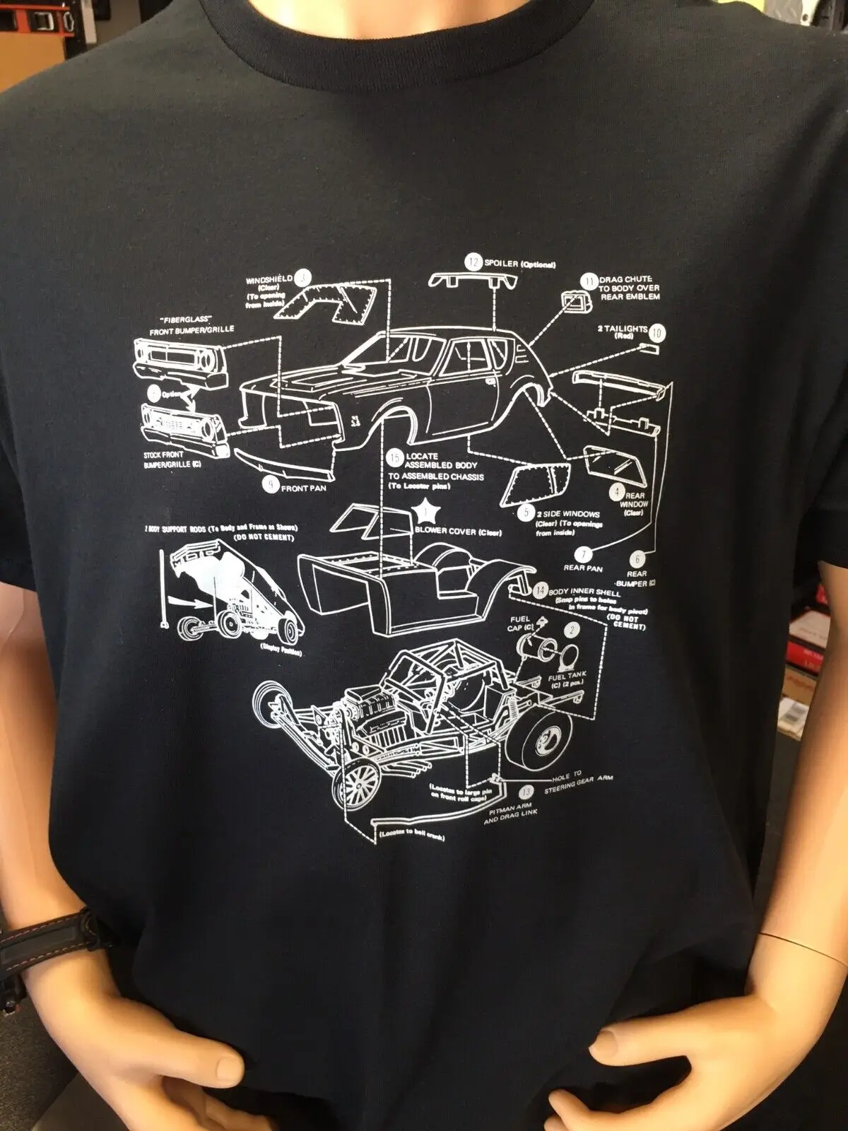 Amc Gremlin Funny Car Model Car Kit Builder Retro T-Shirt Amt Mpc Revell Johan