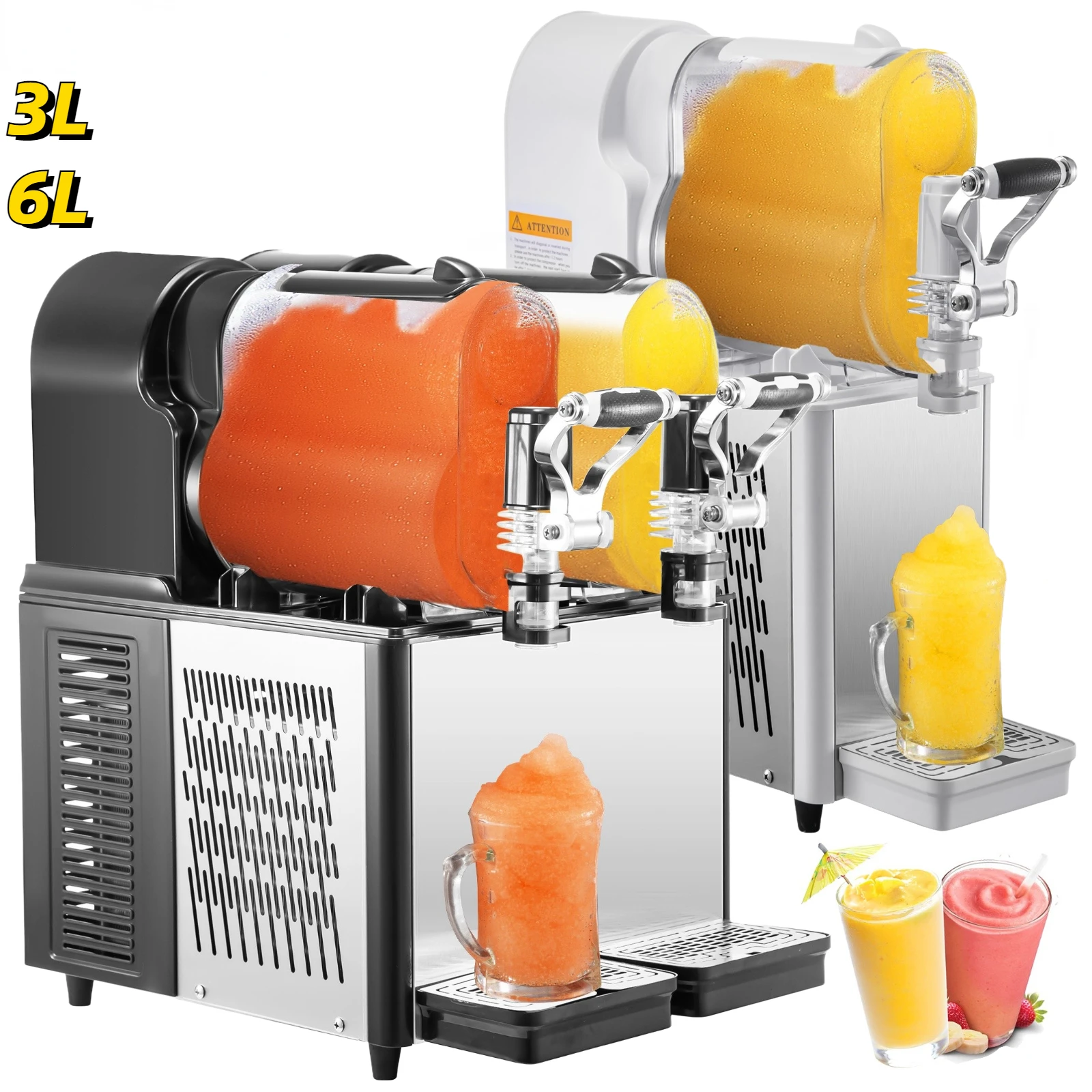 3L 6L Commercial Slushie Machine Home Slush Maker Distributore Di Bevande Ghiacciate Ice-Cool Juice Smoothie Granita Distributore Automatico