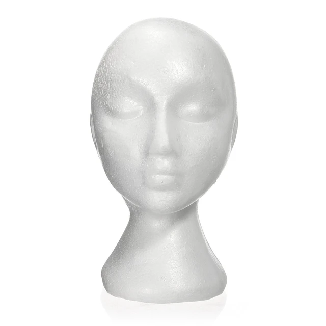 White Foam Wig Display Prop Mannequin Wig Head Display Hat Cap Wig Holder  Styrofoam Foam Head Wig Stand - Wig Stands - AliExpress