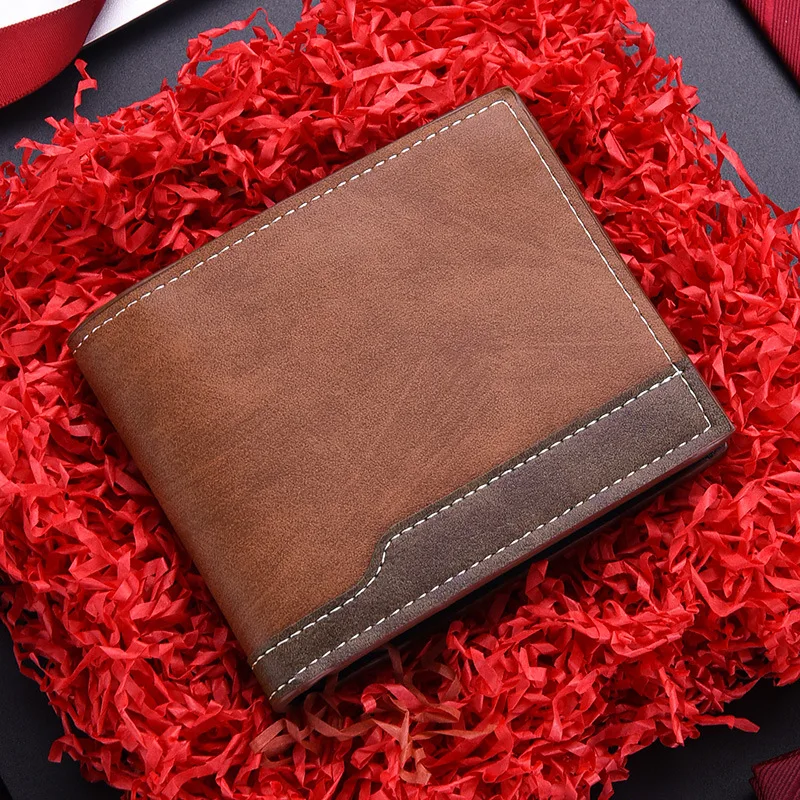 Sleek Tri-Fold Men's Business Wallet with Multi-Card Slots and Portable Design
