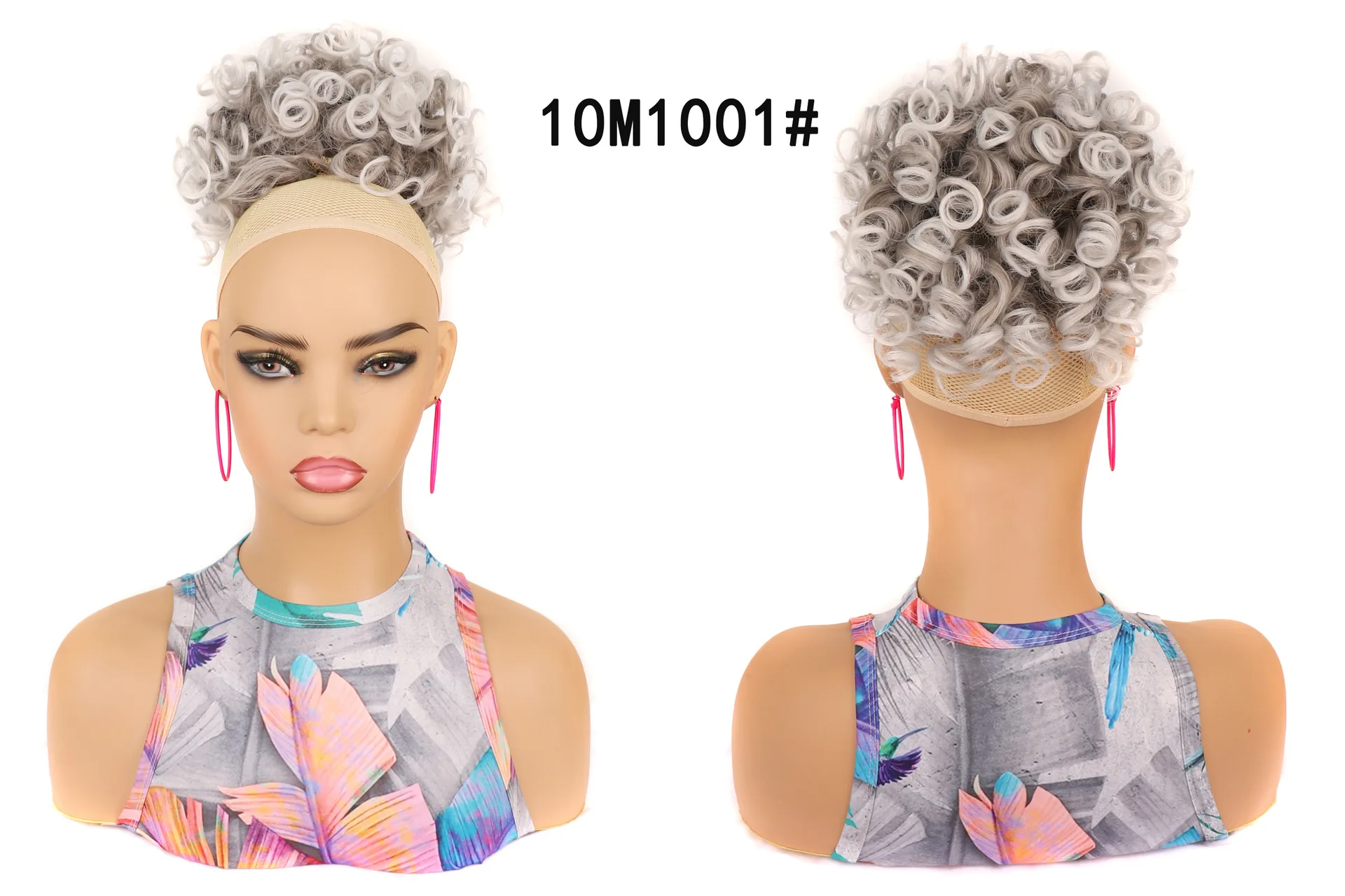 Unordentliches Dutt-Haarteil für Frauen, elastischer Kordelzug, lockere Welle, großer lockiger Dutt, synthetischer Puff-Pferdeschwanz-Verlängerungs-Haar-Chignon – Detail 18
