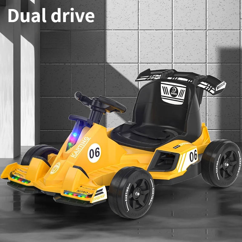 New Children's Electric Car Drift Racing Dual Drive Ride on Car With Remote  Control for 1-6 Years Old Kids Toy Vehicles - AliExpress