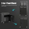 Goplus Tool Chest, 5-Drawer Rolling Tool Storage Cabinet with Detachable Top Tool Box, Liner, Universal Lockable Wheels 4