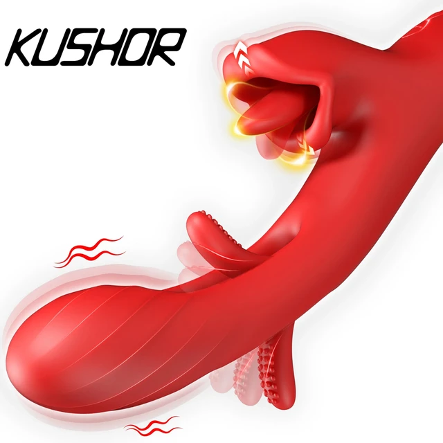 2-in-1-Vibrator zum Lecken der Zunge für Frauen, klappender rotierender Klitoris-Stimulator, G-Punkt-Massage, weiblicher Masturbator, Sexspielzeug