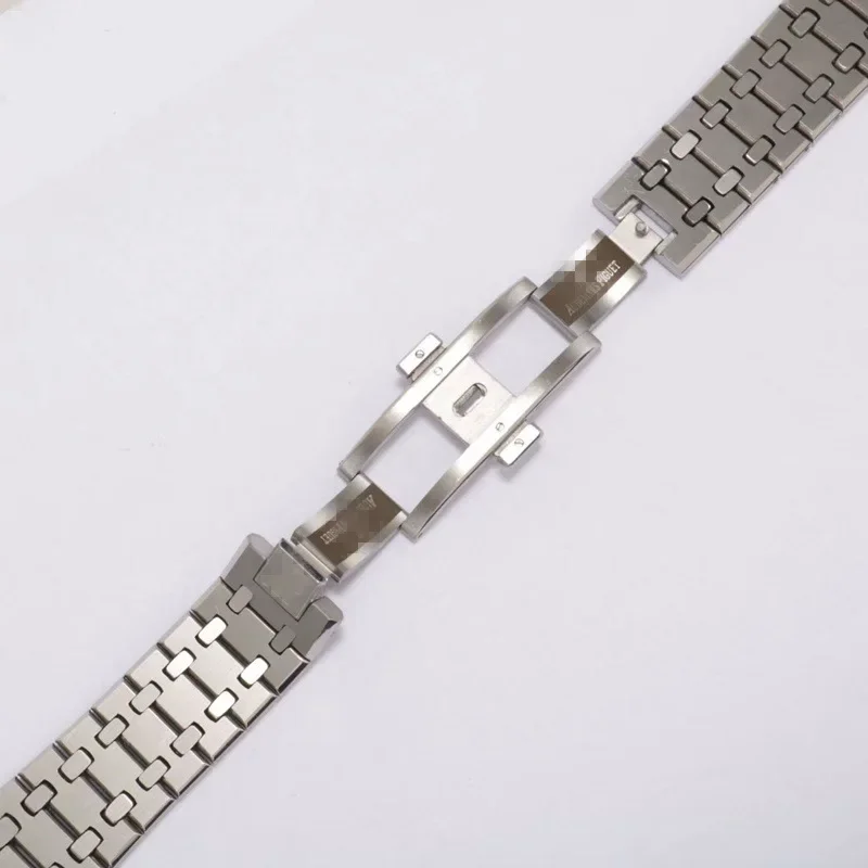 Elegant Two-Tone Stainless Steel Watch Band Bracelet with Folding Buckle