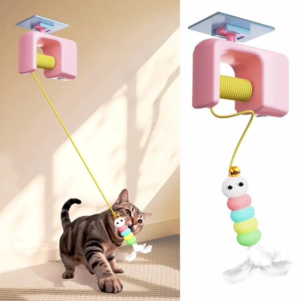 Electric Interactive Cat Teasing Stick Toy Elastic Rope Automatic Flying Bird Cat Toy Pet Stress Relief Toys For Cats 1