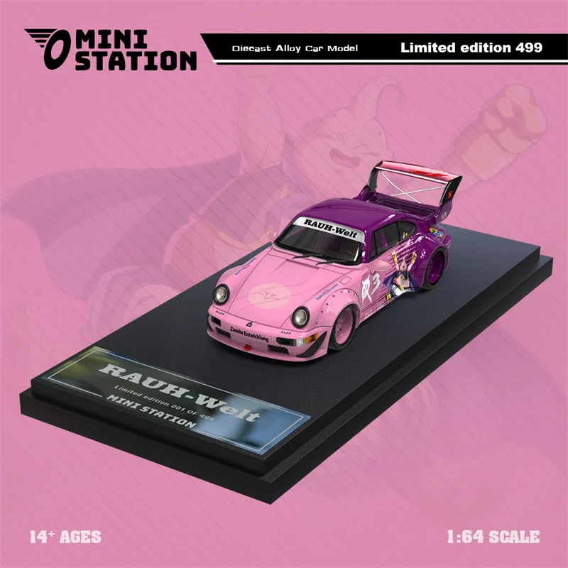 ** Pre-Order ** Mini Station 1:64 Rwb Akira Toriyama Majin Buu Limited499 Diecast Model Car