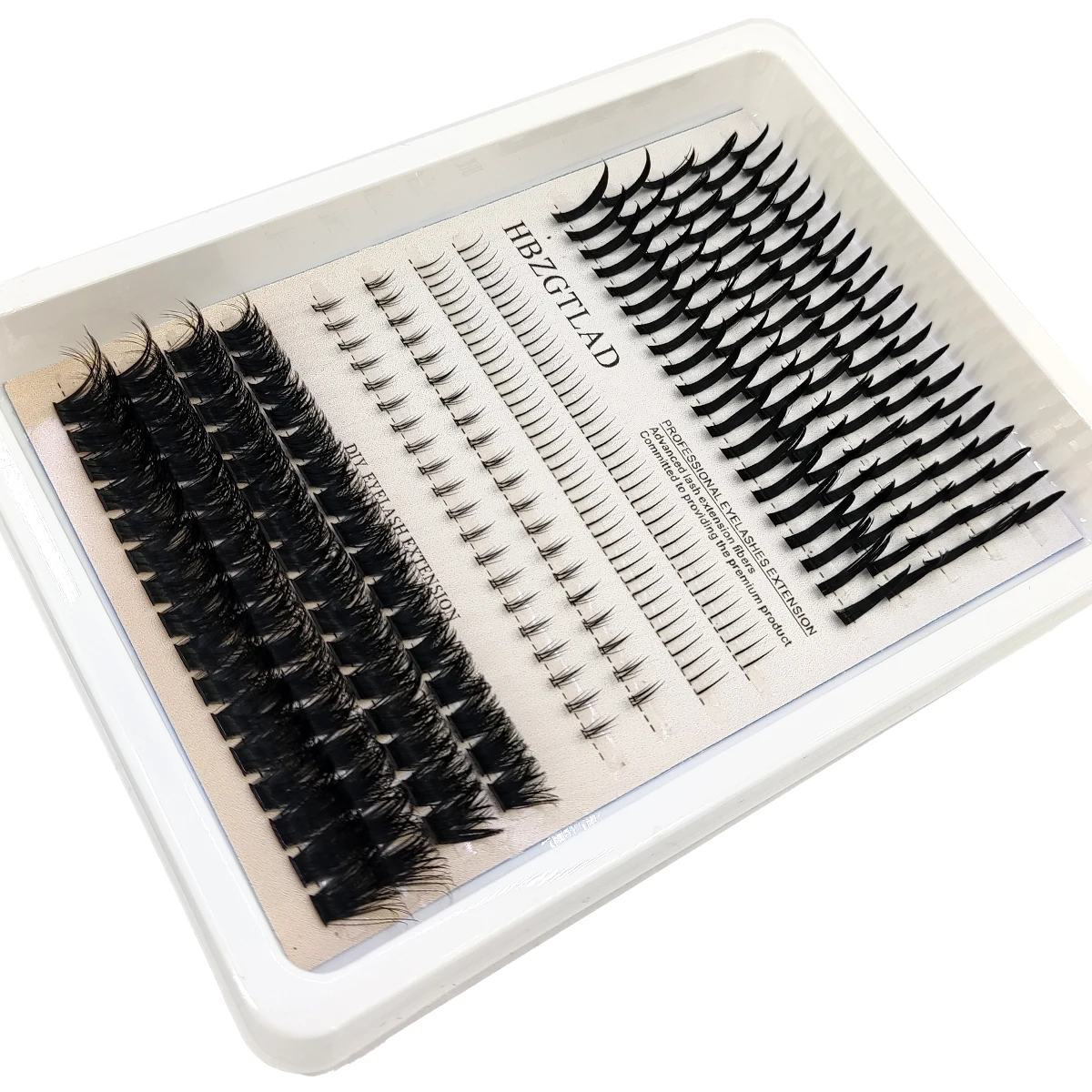 HBZGTLAD Wimpern 80D/100D Wimperncluster mit unten und stacheligem Volumen DIY Anime Wimperncluster verlängert Wimpern – Detail 15