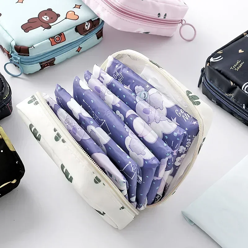 Girls Tampon Holder Storage Bags Organizer Women Napkin Cosmetic Bags Coin Purse Ladies Makeup Bag Tampon Sanitary Pad Pouch