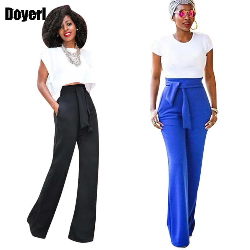 Black Wide Leg Pants Trousers Women 