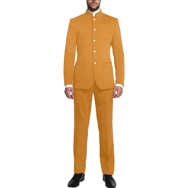 Classy Wedding Suits Slim Fit Groom Wear Men's Tuxedo Groomsmen Suit Male Cheap Formal Business Suits 2PCS (Jacket+Pants）