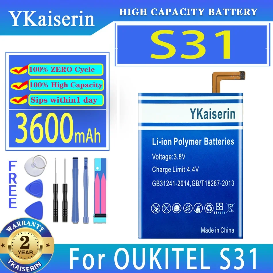

Аккумулятор ykaisin 3600 мАч для OUKITEL S31 мобильный телефон