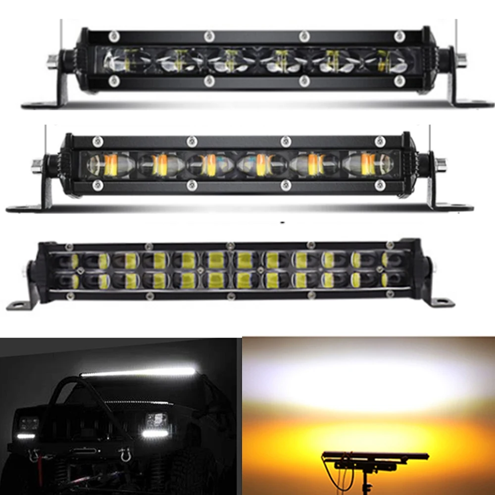 

5.5" 8" 10" 14" 6D lens LED Bar for off road 4x4 Work Light bar Single/Double row light Driving white yellow Front bumper grille