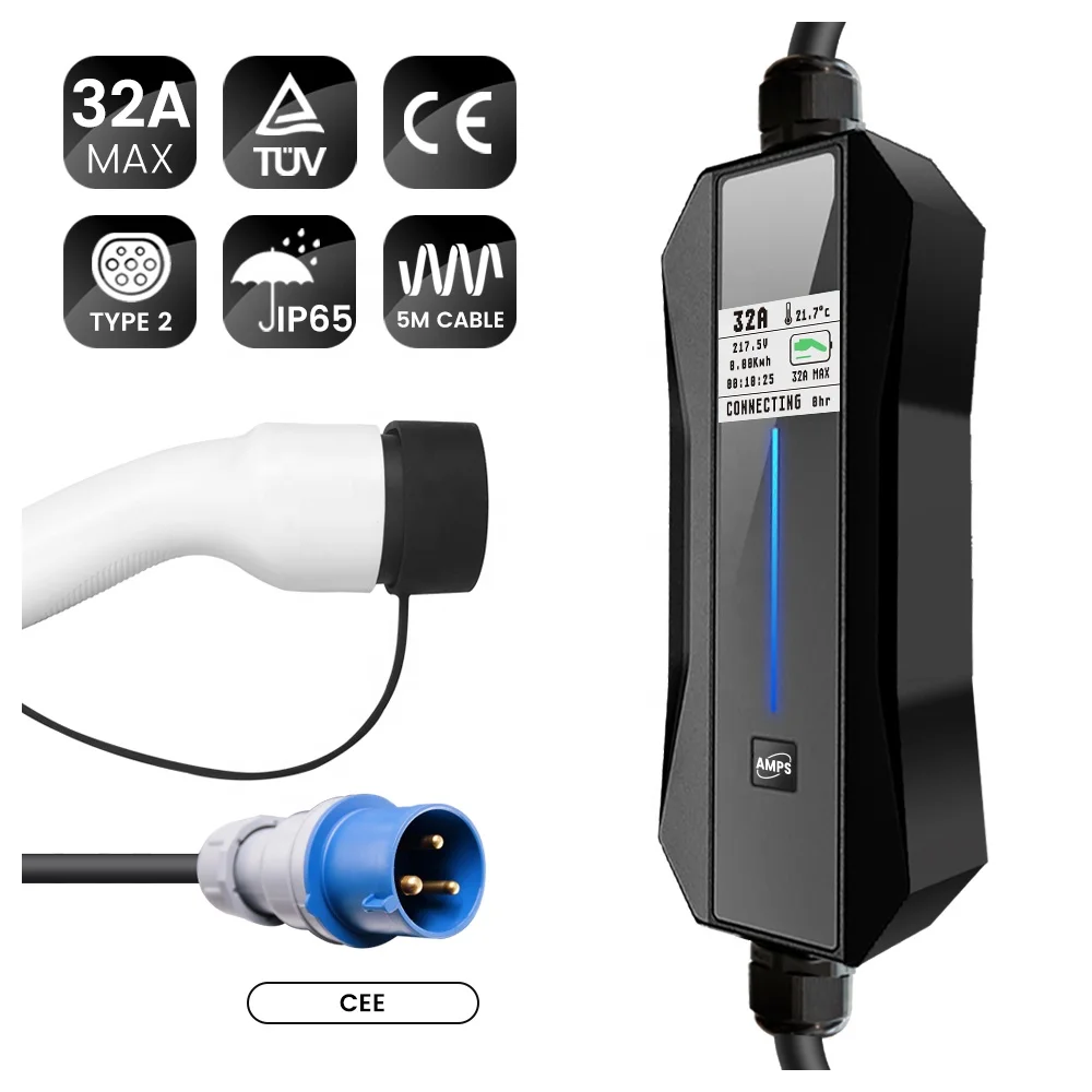 

Teison Factory Level 2 AC Adjustable Portable EV Charger for Electric Vehicle Car