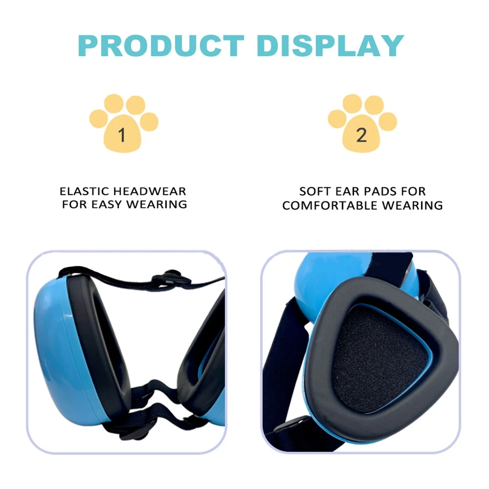 Dog Earmuffs for Hearing Protection Dog Noise Cancelling Ear Muff Noise Protection Headphone Black