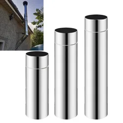 1PCs 20cm/30cm/40cm Stainless Steel Stove Pipe Chimney Stove Boiler Exhaust Pipe Flue for Outdoor Camping Wood Fire Stove