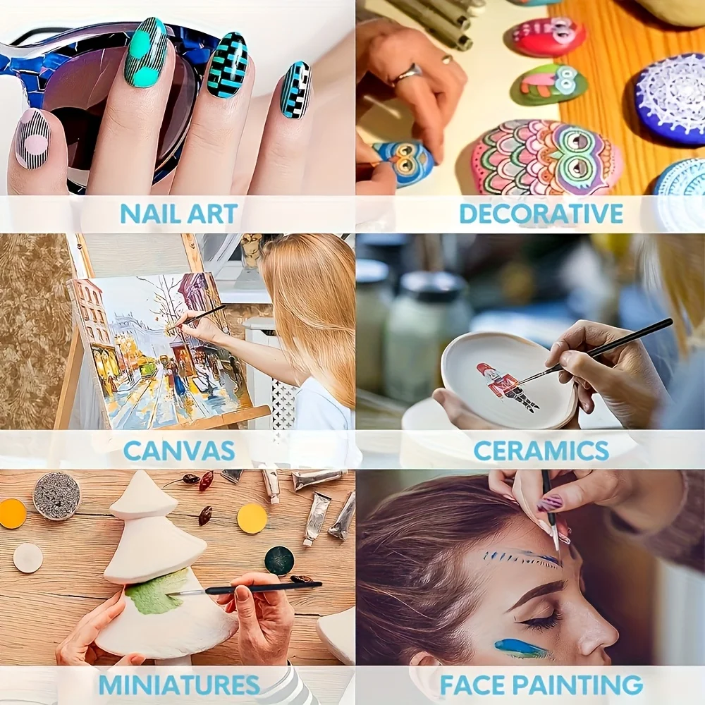 11/22개입 전문가용 미세선 드로잉 브러쉬 세트 - 전문가들이 추천하는 제품으로, 수채화, 도예, 유화에 적합합니다.