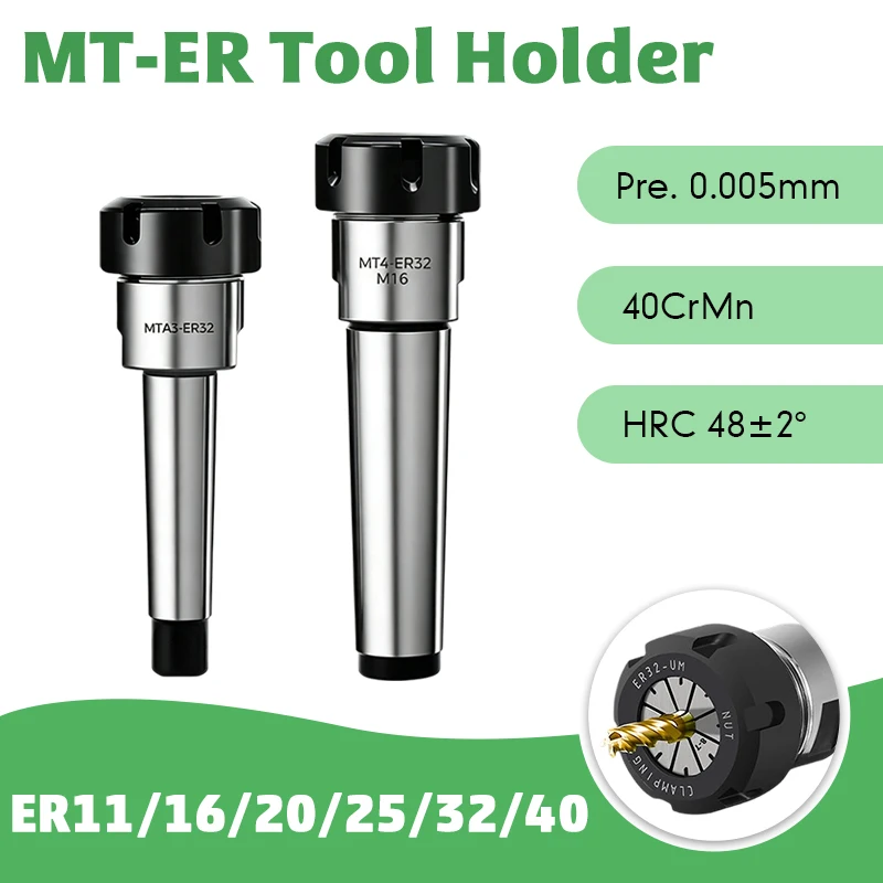 0,005 Genauigkeit CNC-Werkzeughalterklemme MTB MTA MT1 MT2 MT3 MT4 Morse-Kegel ER11 ER16 ER20 ER25 ER32 ER40 Spannzangenhalter