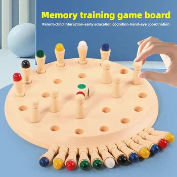 Gioco di Memoria a Scacchi, Giocattolo Educativo per Bambini, Gioco da Tavolo Genitore-Figlio per Ragazzi e Ragazze, Apprendimento Prescolare