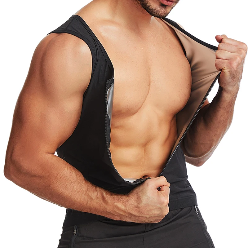 Uomo Shaper Sauna Sudore Body Shaper Canotte Rivestimento agli ioni Sier Vita Trainer Gilet dimagrante Shapewear Effetto Brucia grassi_voghion.com