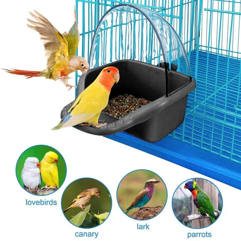 Hanging Bird Bath Cube Parrots Bathtub Bath Shower Box Cage Accessory For Little Bird Canary Budgerigar Cockatiel Lovebird bird bath