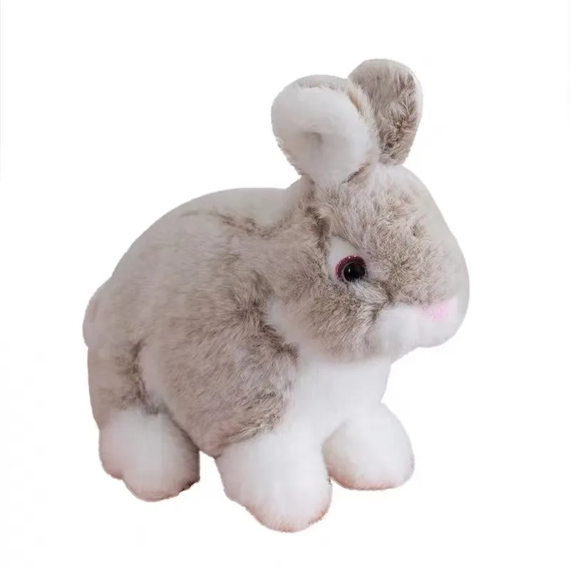 Nice Lovely Simulation Rabbit Plush Toys Stuffed Soft Hairy Hare Dolls Cute Toy Pillow For Kids Boys Girls Birthday Xmas Gifts