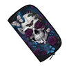 Skull Rose Butterfly Print Print Wallet Women Coin Money Bags ID Credit Card Phone Earphone Holder Casual Long Purse Gift 2