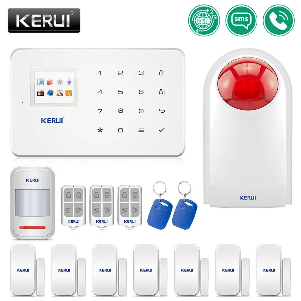 Система охранной сигнализации KERUI G18 умный комплект с GSM датчиком движения сирена