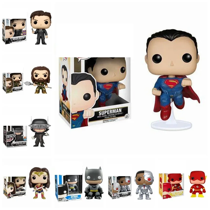 thumbnail image 2 of FUNKO POP Justice League Wonder Woman 86# Superman 85# Batman 01# Who Laughs Aquaman The Flash Figura modelo Colección Juguetes, 2 of 5