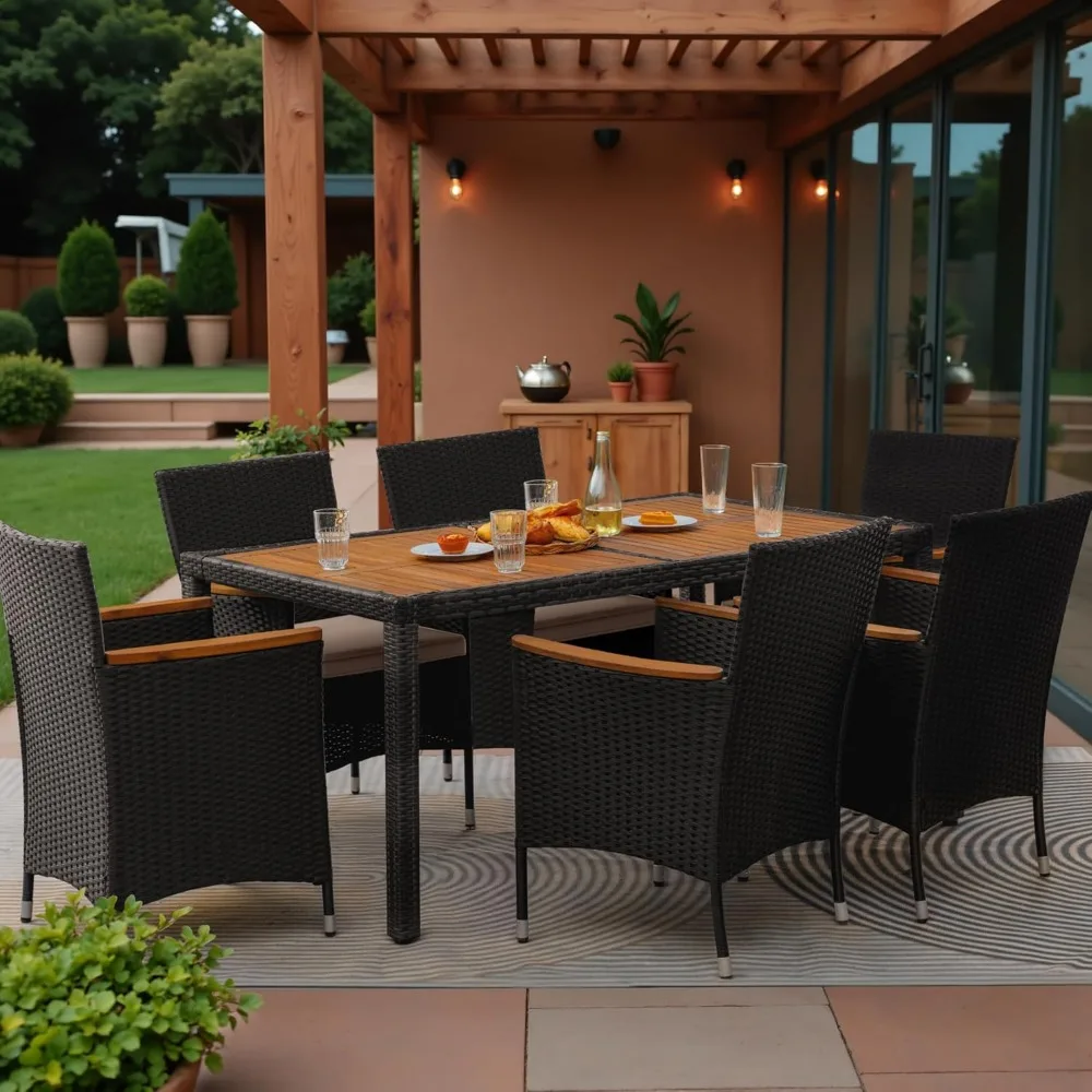 7 piece outdoor patio dining set 3
