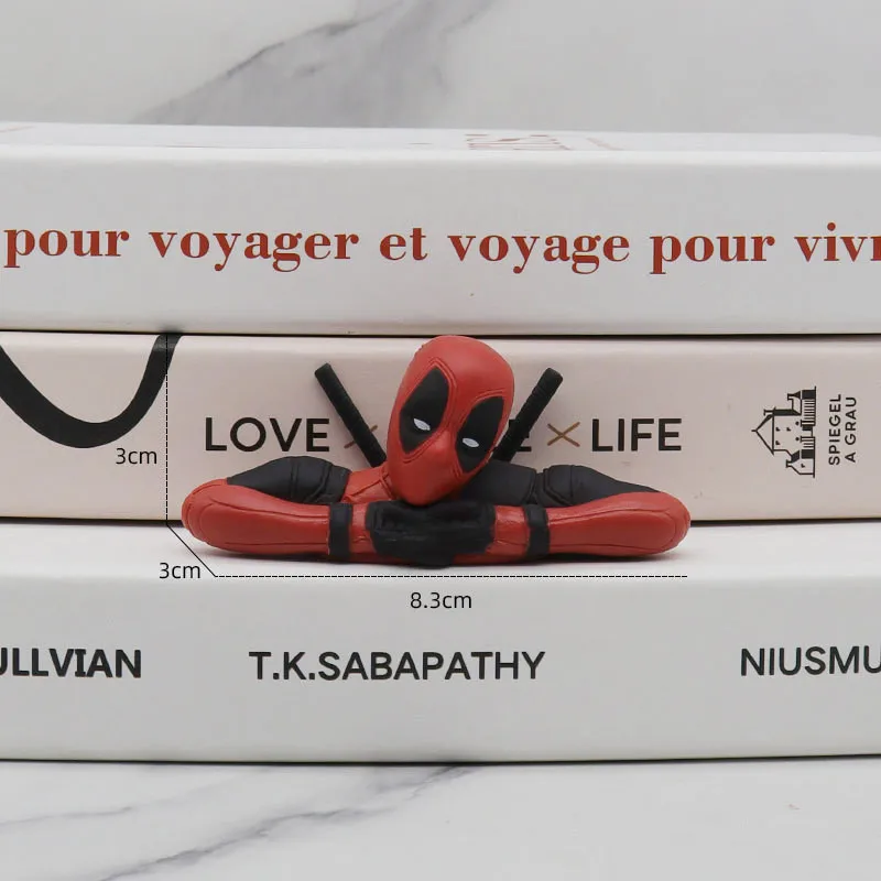 6 figuras de acción de Deadpool para escritorio, para el hogar, la oficina, el coche, Marvel, modelo X-MAN, divertidas y lindas, 8 cm