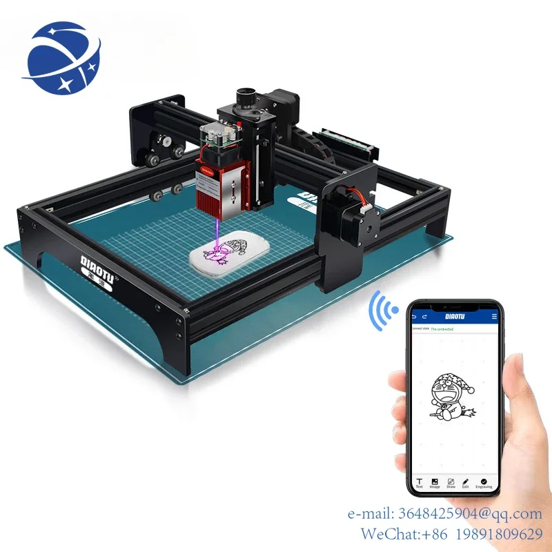 

YYHC stock diaotu laser engraver machine CNC laser engraving machine T1 40w 80w Metal Laser Engraver wood Cutting Machine Sales