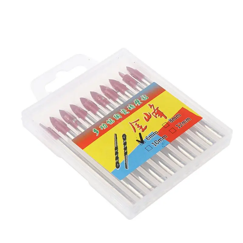 10Pcs Glass Tile Ceramic Drill Set 3/16 