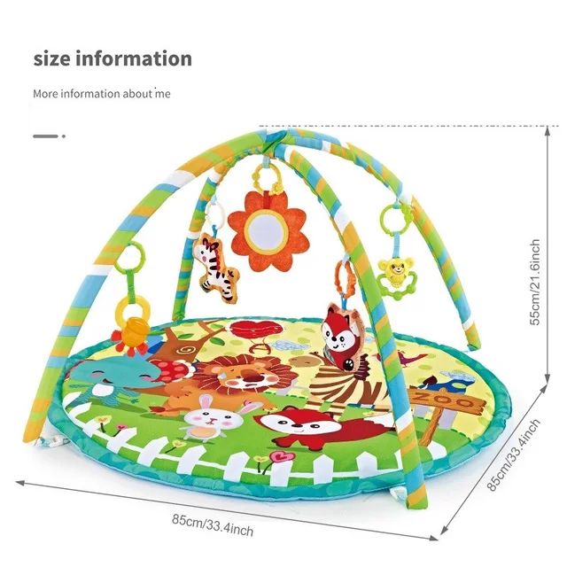 Multifunctional Baby Fitness Activity Frame Baby Awakening Mat Crawl Blanket With Fence Activity Pad  Baby Educational Mat Gift 6