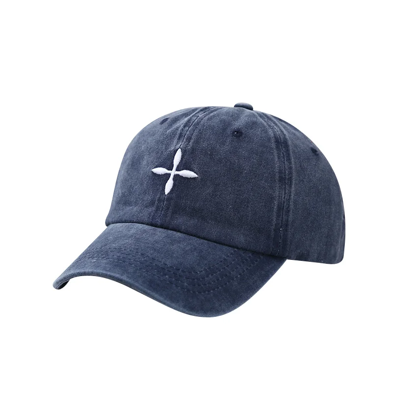 한국어 스타일 악세사리 빈티지 크로스 야구 모자 여성용 선 스크린 Duckbill Hat Soft Top 봄 여름 트렌드