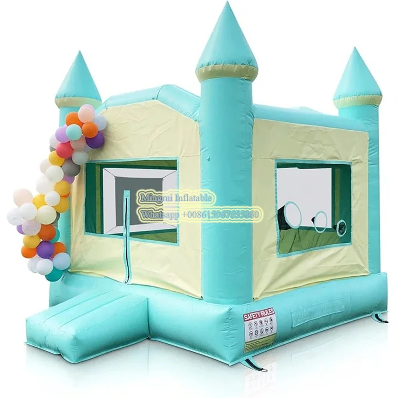 

Colorful Inflatable Wedding white Bounce House PVC Bouncy Castle/Bridal Bounce For kids jumper jumping bed Outdoor free air ship