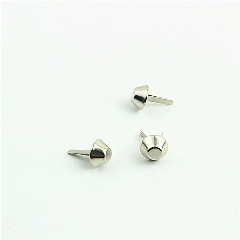 500Pcs 10mm Metal Feet Buckle Caps Studs Two-Legged Fasteners Colored Bottom Nail for Bags Shoes DIY Hardware Accessories
