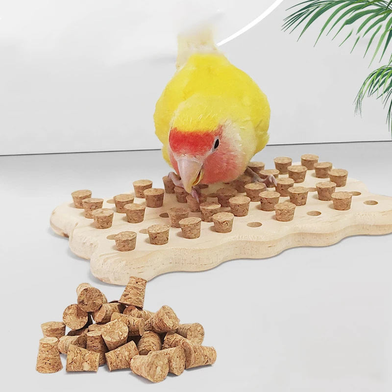 Wooden Parrot Chewing Toy Educational Bird Playing Toys Hanging pet toys Hunt Game for Birds Accessories parrot toy bird toy